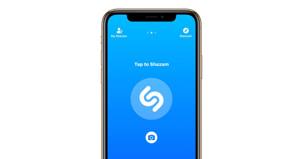 Shazam app på iphone