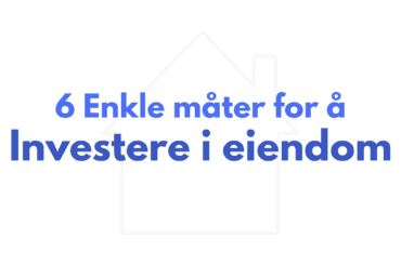 Investere i eiendom illustrasjon med tekst