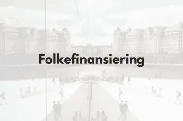 Folkefinansiering - Tekst over bilde av oslo by
