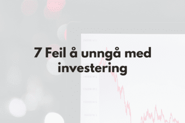 7 Feil du må unngå med investering - bilde med investering på dataskjerm og tekst i forgrunnen