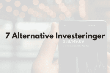 7 Alternative Investeringer – for å diversifisere porteføljen din Bilde av mobil med investering og tekst "7 alternative investeringer"